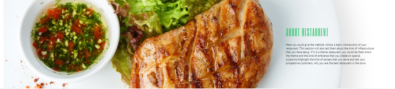 restaurant landing page